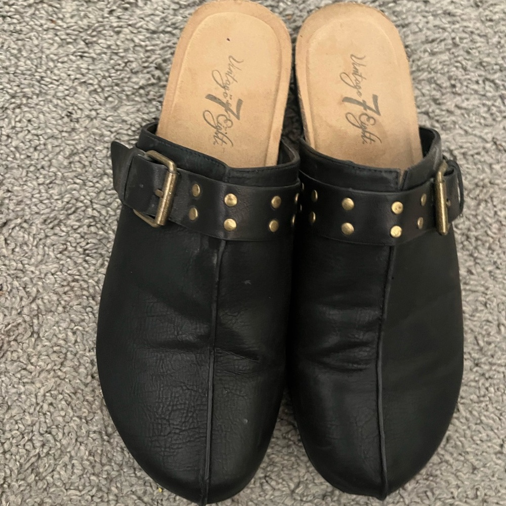 Black Leather Women's Shoes